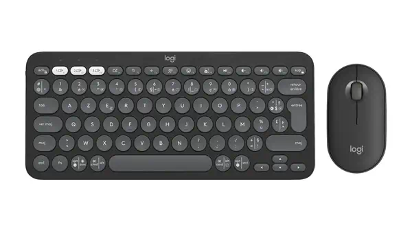 Logitech 920-012209 clavier Souris incluse Universel RF sans fil + Bluetooth AZERTY Français Graphit - Pack Clavier, souris - visuel 1