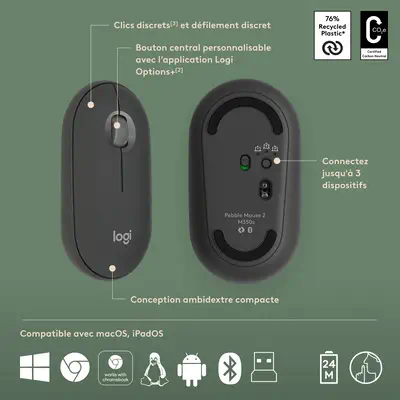 Logitech 920-012209 clavier Souris incluse Universel RF sans Logitech - visuel 1 - hello RSE - La vie est trop courte pour ne pas s'amuser