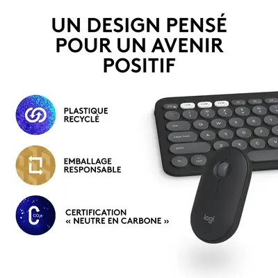 Logitech 920-012214 clavier Souris incluse Universel RF sans Logitech - visuel 1 - hello RSE - OPTEZ POUR LA DURÉE