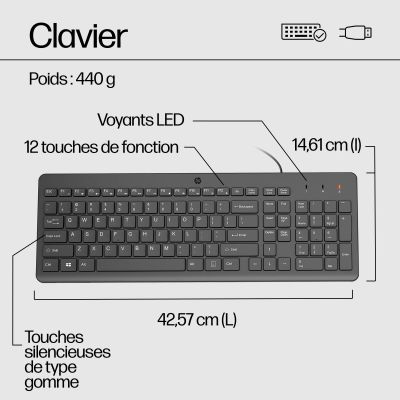 Vente HP 150 Wired Keyboard HP au meilleur prix - visuel 10