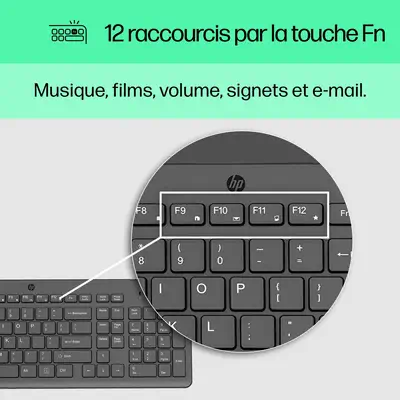HP 150 WD KBD FR clavier Universel USB Noir - Clavier - visuel 10