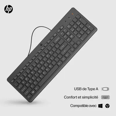 HP 150 WD KBD FR clavier Universel USB Noir - Clavier - visuel 8