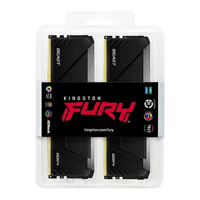 32GB 3600MT/s DDR4 CL17 DIMM (Kits de 4) FURY Beast RGB - Kingston - Mémoire - visuel 3