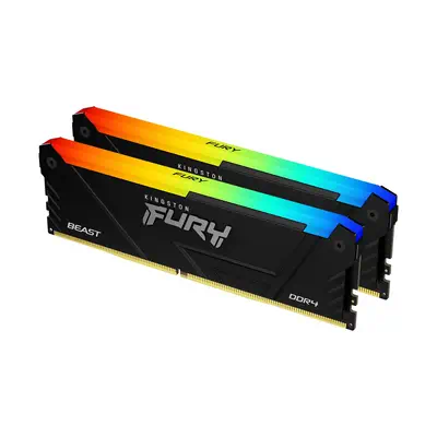 16GB 3200MT/s DDR4 CL16 DIMM (Kits de 2) FURY Beast RGB - Kingston - Mémoire - visuel 1