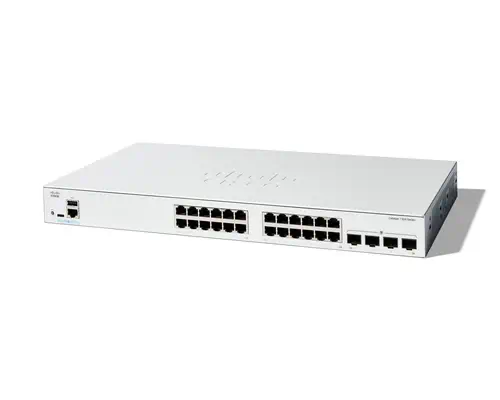 Cisco C1300-24T-4G commutateur réseau Géré L2/L3 Gigabit Ethernet (10/100/1000) Blanc - Switchs et Hubs - visuel 1