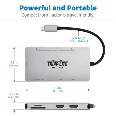 Vente EATON TRIPPLITE USB-C Dock Dual Display - 4K Tripp Lite au meilleur prix - visuel 10