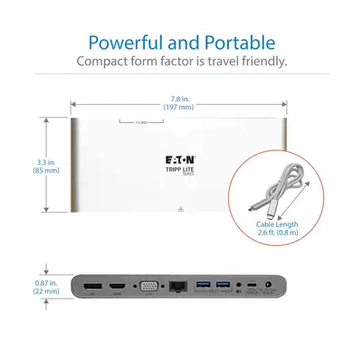 Tripp Lite U442-DOCK4-INT station d'accueil Avec fil USB Tripp Lite - visuel 1 - hello RSE - Connectivité polyvalente