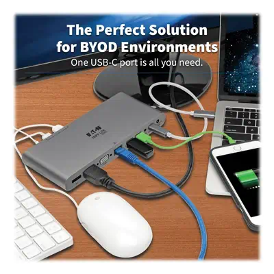 Tripp Lite U442-DOCK4-INT station d'accueil Avec fil USB 3.2 Gen 2 (3.1 Gen 2) Type-C Gris - Station d'accueil pour portable - visuel 9