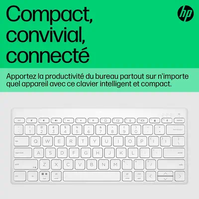 Clavier Bluetooth multi-périphériques compact HP 350 HP - visuel 1 - hello RSE - Contient des plastiques recyclés