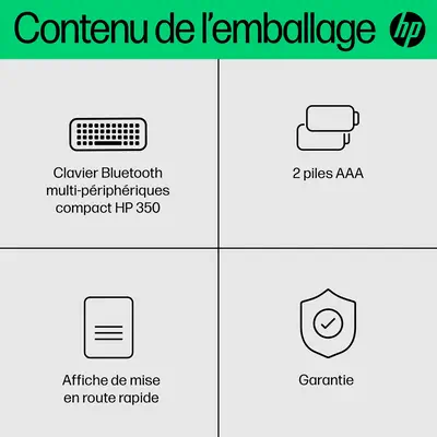 350 WHT Compact Multi-Devic - Tastatur - Bluetooth 5 - HP - Clavier - visuel 10