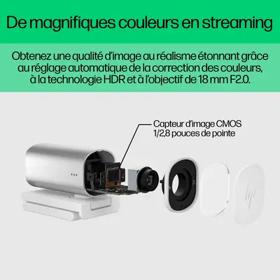 Caméra de streaming 4K HP 960 - Webcam - visuel 7