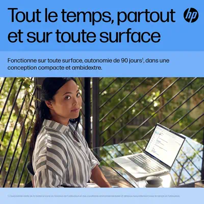 Souris silencieuse rechargeable HP 710 HP - visuel 1 - hello RSE - Design compact ambidextre