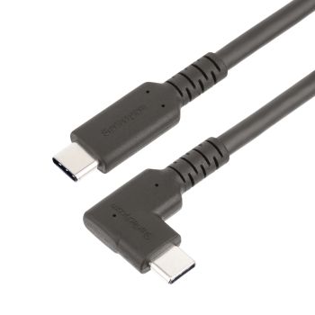 Vente Câble USB StarTech.com Câble USB-C Robuste à Angle Droit de 1m, USB 3.2 Gen 2 (10 Gbps), Cordon de Transfert de Données USB-C à C Complet - Mode Alt DP 4K 60Hz, 100W Power Delivery - Câble USB Type-C à 90 Degrés/Coudé sur hello RSE