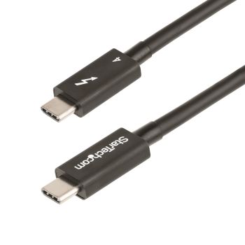 Revendeur officiel StarTech.com Câble Thunderbolt 4 de 1m - 40Gbps - 100W Power Delivery - Vidéo 4K/8K - Cordon Thunderbolt Certifié par Intel - Compatible avec USB 4/Thunderbolt 3/USB 3.2/USB Type-C/DisplayPort