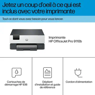 OfficeJet Pro 9110b Sans fil Couleur Imprimante, Impression recto-verso - HP - Imprimante Jet d'encre et photo - visuel 3
