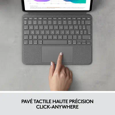 Combo Touch for iPad Pro 11-inch (1st, 2nd, Logitech - visuel 1 - hello RSE - MATÉRIAUX PREMIUM