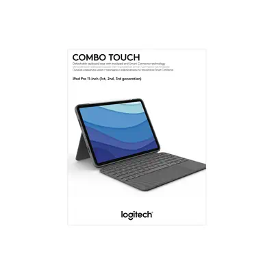 Combo Touch for iPad Pro 11-inch (1st, 2nd, Logitech - visuel 1 - hello RSE - SAISISSEZ N'IMPORTE OÙ, DE JOUR COMME DE NUIT