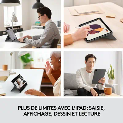 Combo Touch for iPad Pro 11-inch (1st, 2nd, Logitech - visuel 1 - hello RSE - PLUS FIN. PLUS LÉGER