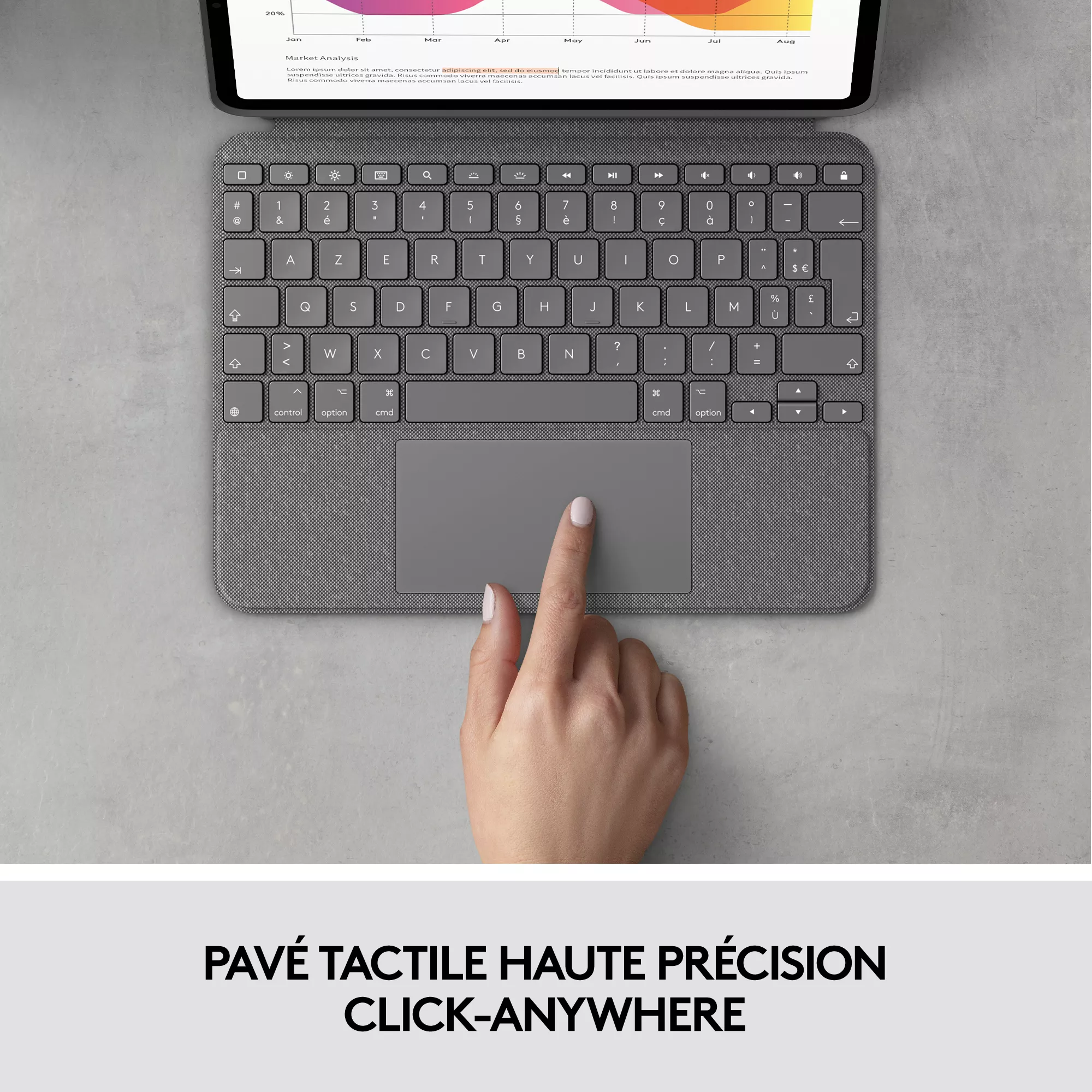 Vente LOGITECH Combo Touch for Ipad Air 4eme generation Logitech au meilleur prix - visuel 4