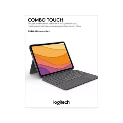 LOGITECH Combo Touch for Ipad Air 4eme generation Logitech - visuel 1 - hello RSE - Prend en charge le chargement d'Apple Pencil