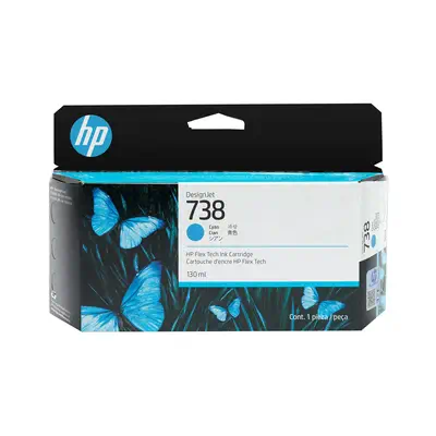 Cartouche d’encre DesignJet HP 738, cyan, 130 ml - Cartouches d'encre - visuel 1