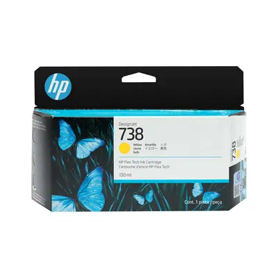 Cartouche d’encre DesignJet HP 738, jaune, 130 ml - Cartouches d'encre - visuel 1