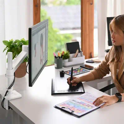NX MONITOR ARM WHITE - Ergotron - Support Fixe & Mobile - visuel 3