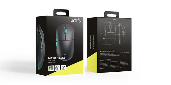 CHERRY XTRFY M8 souris Jouer Ambidextre RF Wireless + USB Type-C Optique 26000 DPI - Souris - visuel 9