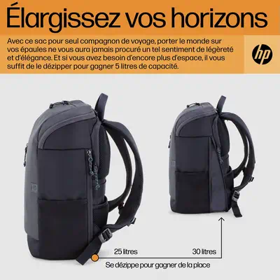 Sac à dos pour ordinateur portable HP Travel 25 litres 15,6 pouces (gris acier) - Sacoche & Housse - visuel 4