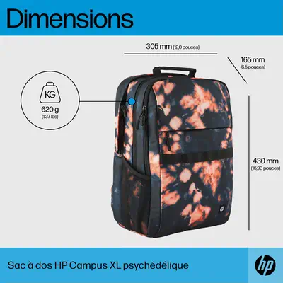 Sac à dos HP Campus XL Tie Dye - Sacoche & Housse - visuel 8