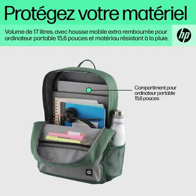 Sac à dos HP Campus (vert) HP - visuel 1 - hello RSE - Sécurisez vos affaires