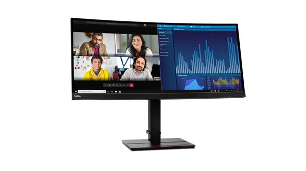 Lenovo ThinkVision P34w-20 LED display 86,7 cm (34.1") Lenovo - visuel 1 - hello RSE - Travaillez en toute liberté avec une solution à câble unique
