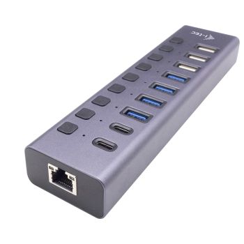Achat i-tec USB-A/USB-C Charging HUB 9port with LAN + Power Adapter 60 W et autres produits de la marque i-tec