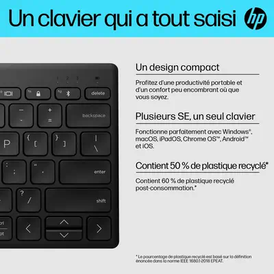 355 Compact Multi France - Tastatur - Bluetooth 5 - HP - Clavier - visuel 8