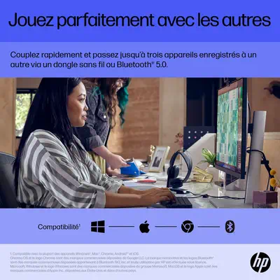 Souris multi-périphériques rechargeable HP 715 HP - visuel 1 - hello RSE - Connectez-vous à plusieurs appareils