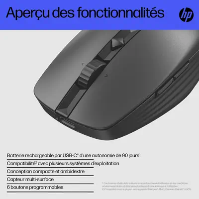 Souris multi-périphériques rechargeable HP 715 - visuel 10