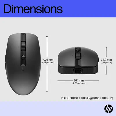 Souris multi-périphériques rechargeable HP 715 - visuel 4